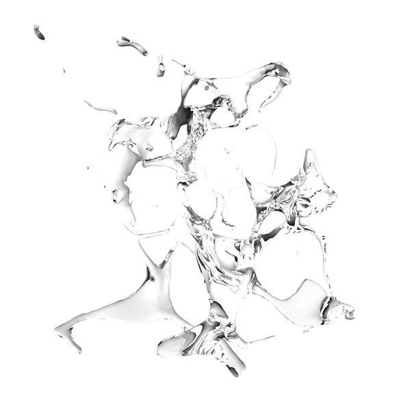 Isolated transparent splash of water splashing on a white backgr - Foto, immagini