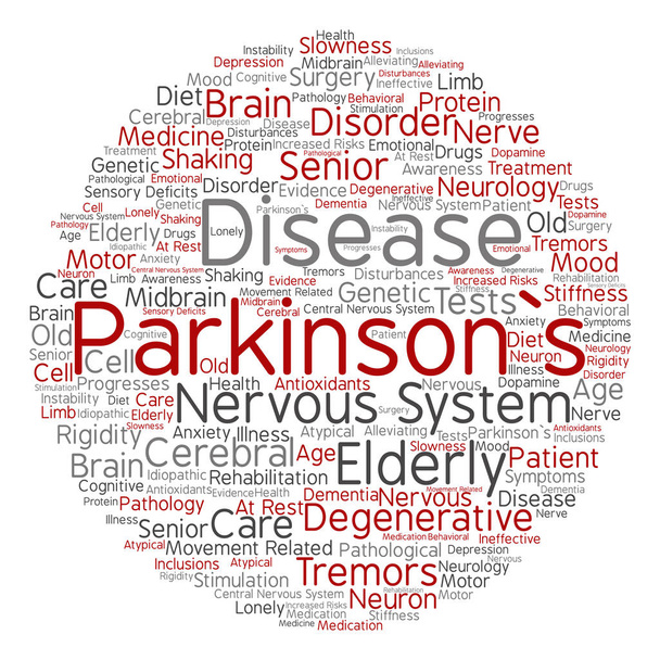 Parkinsonova nemoc kolo slovo mrak - Fotografie, Obrázek