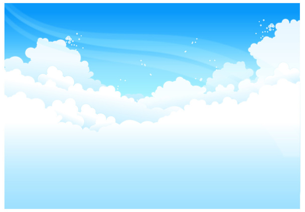 Clouds In Blue Sky - Vector, Image