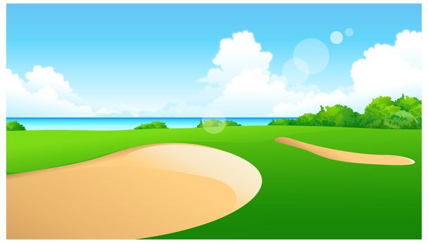 Golf Course - Vector, Image