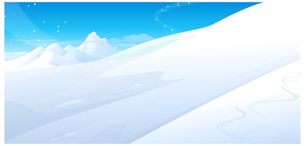 sněží na sněhu limitován hory - Vektor, obrázek