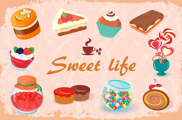 Sweets for the sweet life - Vecteur, image