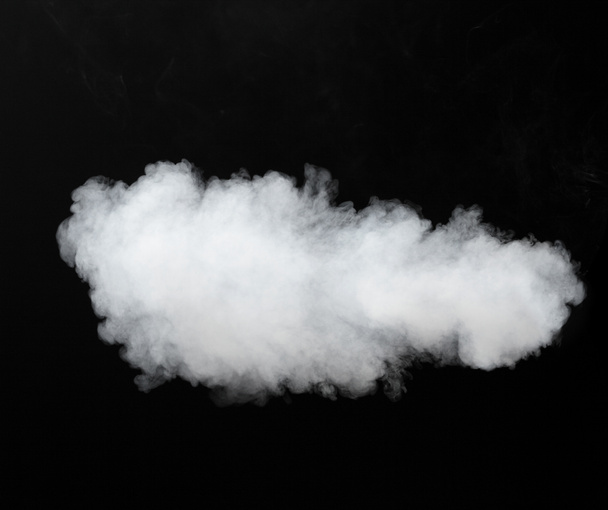 tło białe chmury dymu na czarny - Zdjęcie, obraz
