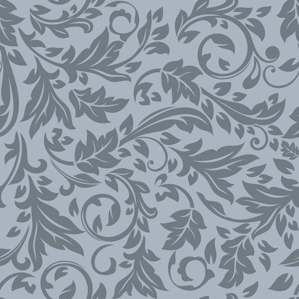 Patrón vectorial floral gris oscuro sin costuras
. - Vector, imagen