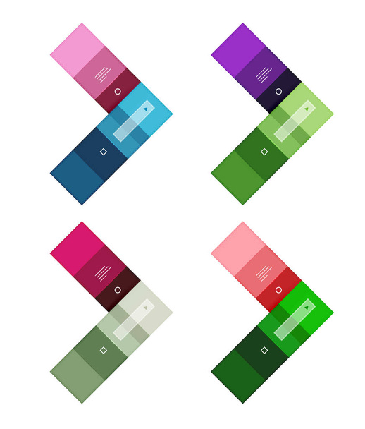 Conjunto de plantillas de infografía a rayas coloridas
 - Vector, imagen