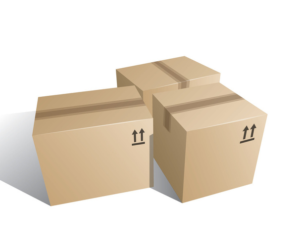 Boîtes carton
 - Vecteur, image