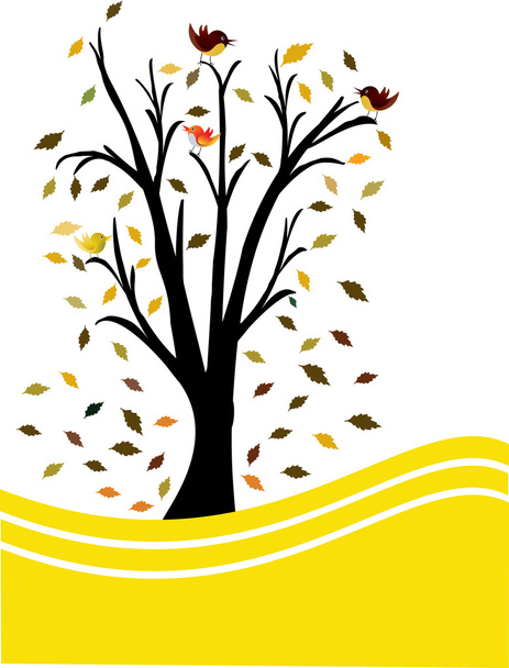 negro árbol amarillo fondo
 - Foto, imagen