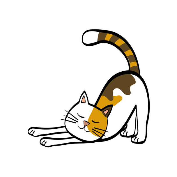 lindo gato dibujos animados - Vector, Imagen