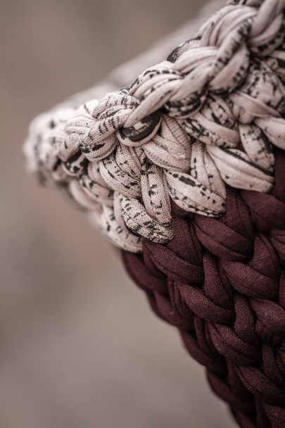 Close up of Decorative Knitted Baskets - Photo, Image