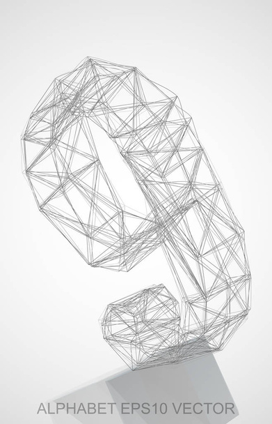 Vector illustration of a Pencil sketched 9. Hand drawn 3D 9. - Vetor, Imagem