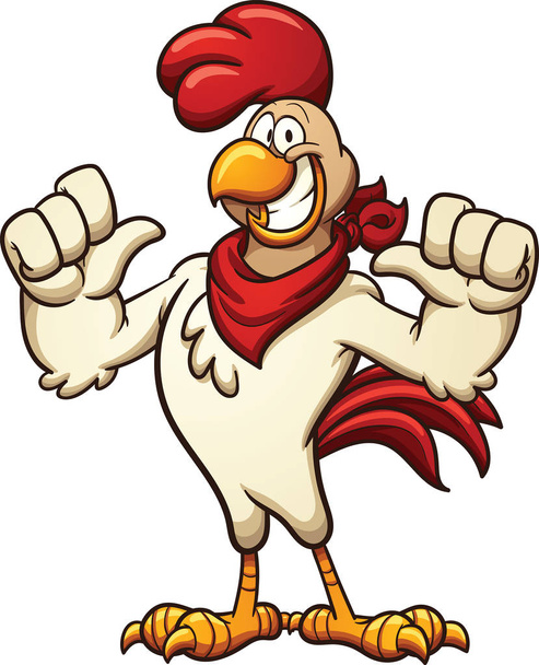 Happy poulet dessin animé
 - Vecteur, image