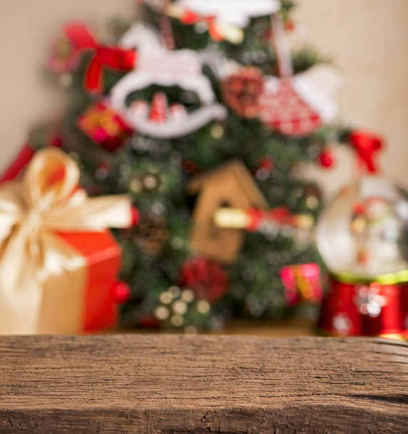 Christmas scene with tree gifts - Фото, зображення