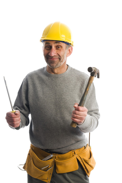 contractor with tools - Foto, Bild