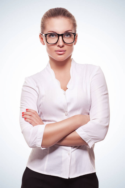 business woman in glasses - Fotoğraf, Görsel
