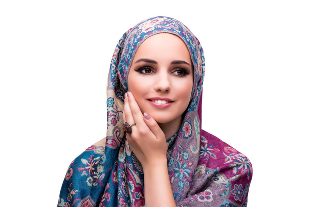Muslim woman in fashion concept isolated on white - Zdjęcie, obraz