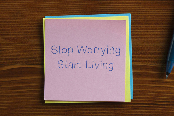 Přestat bát začít žít na poznámku - Fotografie, Obrázek