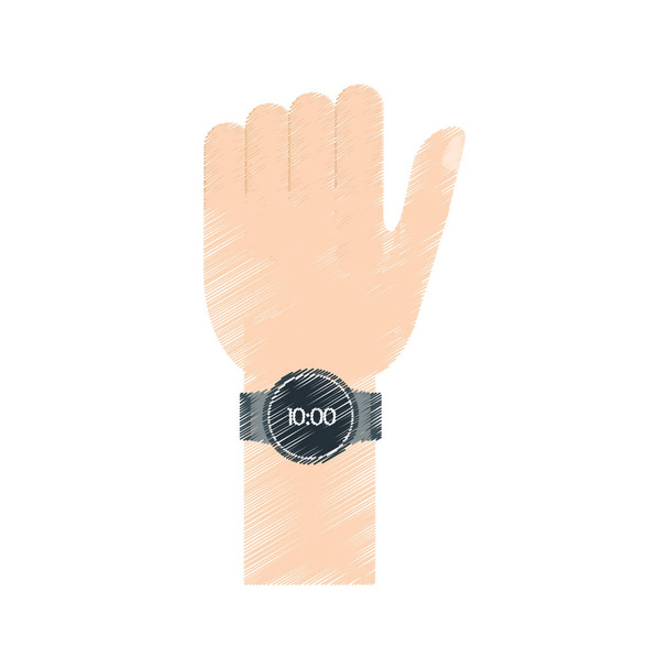 ruka s módní přenosný chytré hodinky - Vektor, obrázek