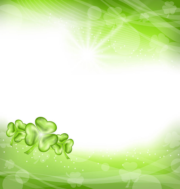 St. Patrick Day green clover background - Foto, afbeelding