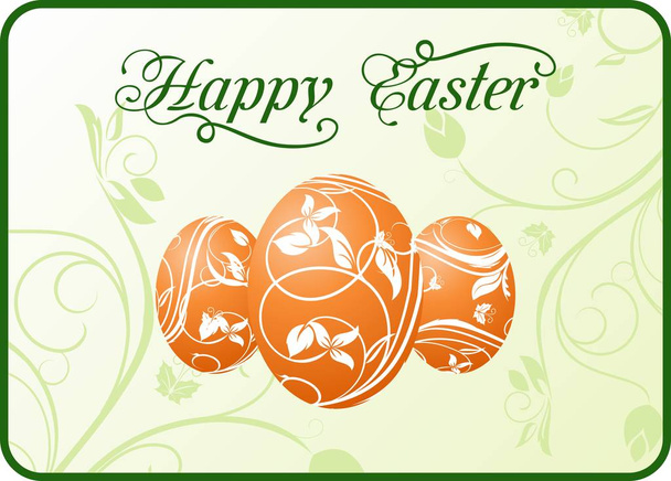 Easter set eggs on floral background - Zdjęcie, obraz