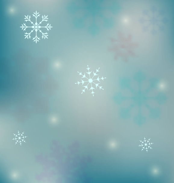 Holiday winter background with snowflakes - Foto, imagen