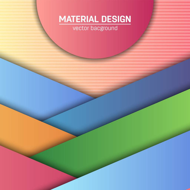 Vector material design background. Abstract creative concept layout template. For web and mobile app, paper art illustration design. style blank, poster, booklet. Motion wallpaper element. Flat ui - Вектор, зображення