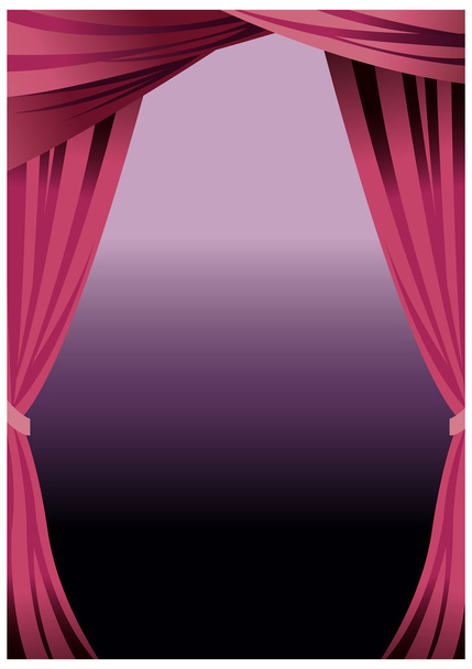 Primer plano de la cortina de teatro
 - Vector, Imagen