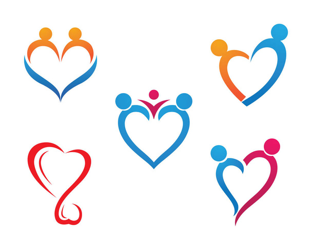 Rakkaus logo ja malli
  - Vektori, kuva