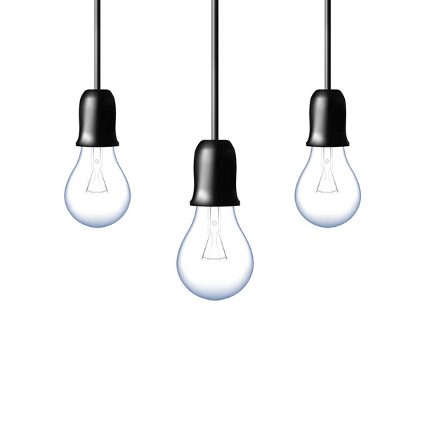Vector Light bulb isolated. Realistic style lamp. - Вектор,изображение