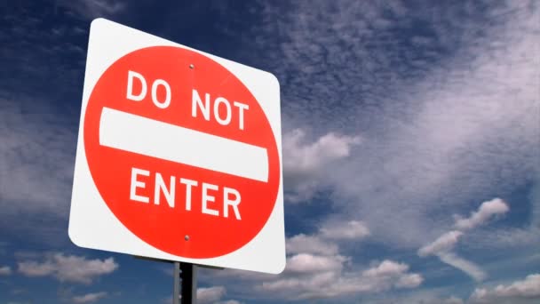 Do not enter road sign - Footage, Video