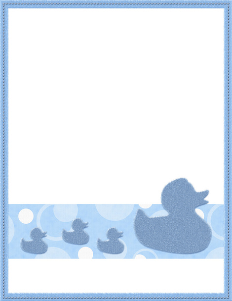 Blue and White Baby Frame for your message or invitation - Photo, Image
