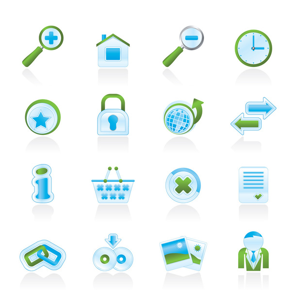 Web Site and Internet icons - Vector, imagen