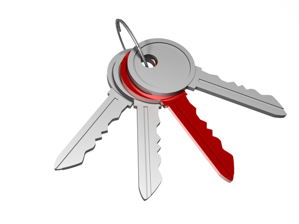 Unique red key - Foto, Imagem
