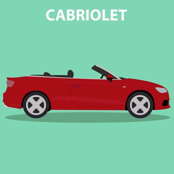 cabriolet car transport - Vector, afbeelding
