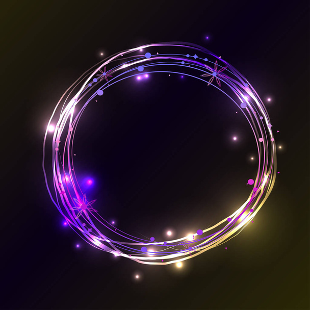Abstract light circles background. Vector illustration. - Vector, afbeelding