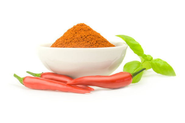 Cayenne pepper spice isolated on a white background cutout - Photo, Image