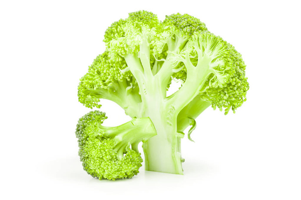 Fresh green broccoli isolated on a white background cutout - Photo, Image