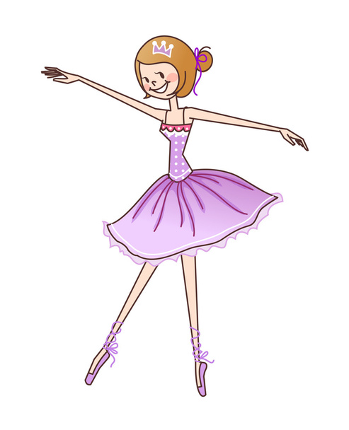Pretty ballerina - Vector, Image