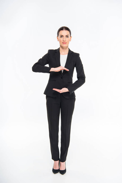 Attractive businesswoman gesturing  - Photo, Image