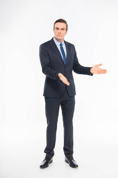 Professional businessman gesturing - Fotó, kép