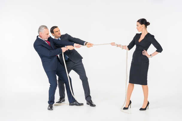 Businesspeople pulling rope - Photo, Image