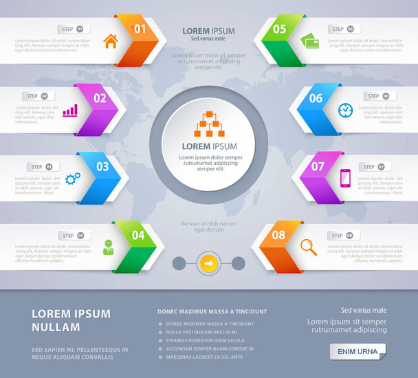 Vector steps option arrow banners Infographic design. Eps 10. - Vector, Image