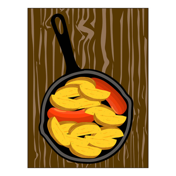 vectorillustratie van logo voor bruin aardappel - Vector, afbeelding