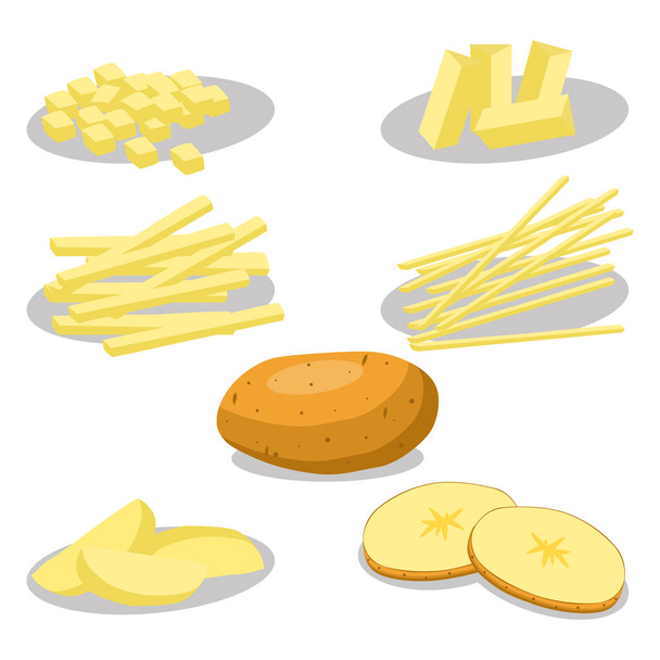 Vektor-Illustration des Logos für braune Kartoffeln - Vektor, Bild