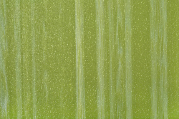 Green striped imitation leather background texture - Photo, Image