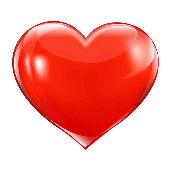 Duże czerwone serce - Wektor, obraz
