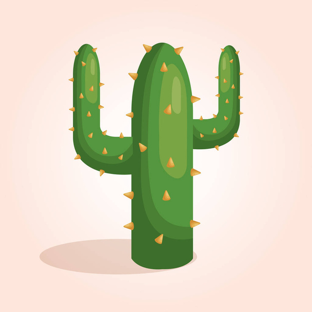 mexican cactus character icon - Vector, Image