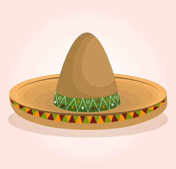 Meksika klasik sombrero simgesi - Vektör, Görsel