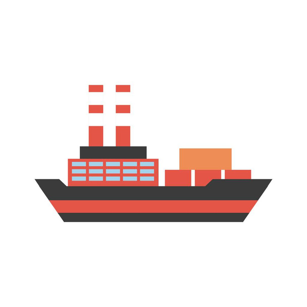 cargo ship icon - Vector, Image