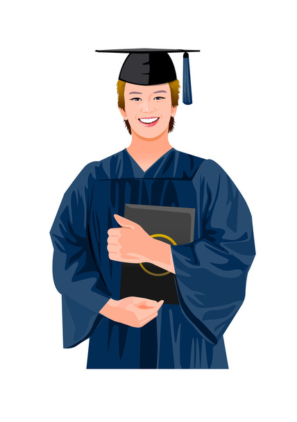 A university student - Vector, Image