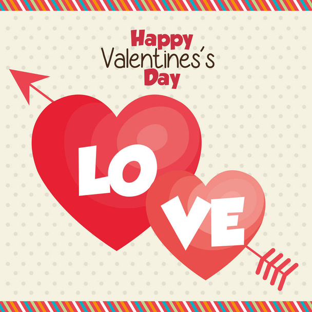 tarjeta feliz día de San Valentín - Vector, imagen